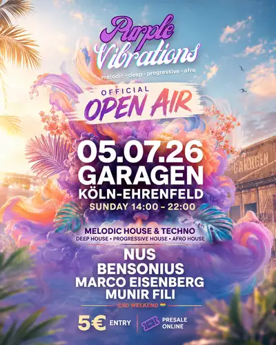 Purple Vibrations Open Air, 05.07.26, Garagen Köln
