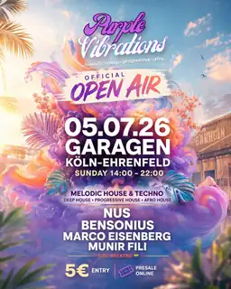 Purple Vibrations Open Air, 05.07.26, Garagen Köln