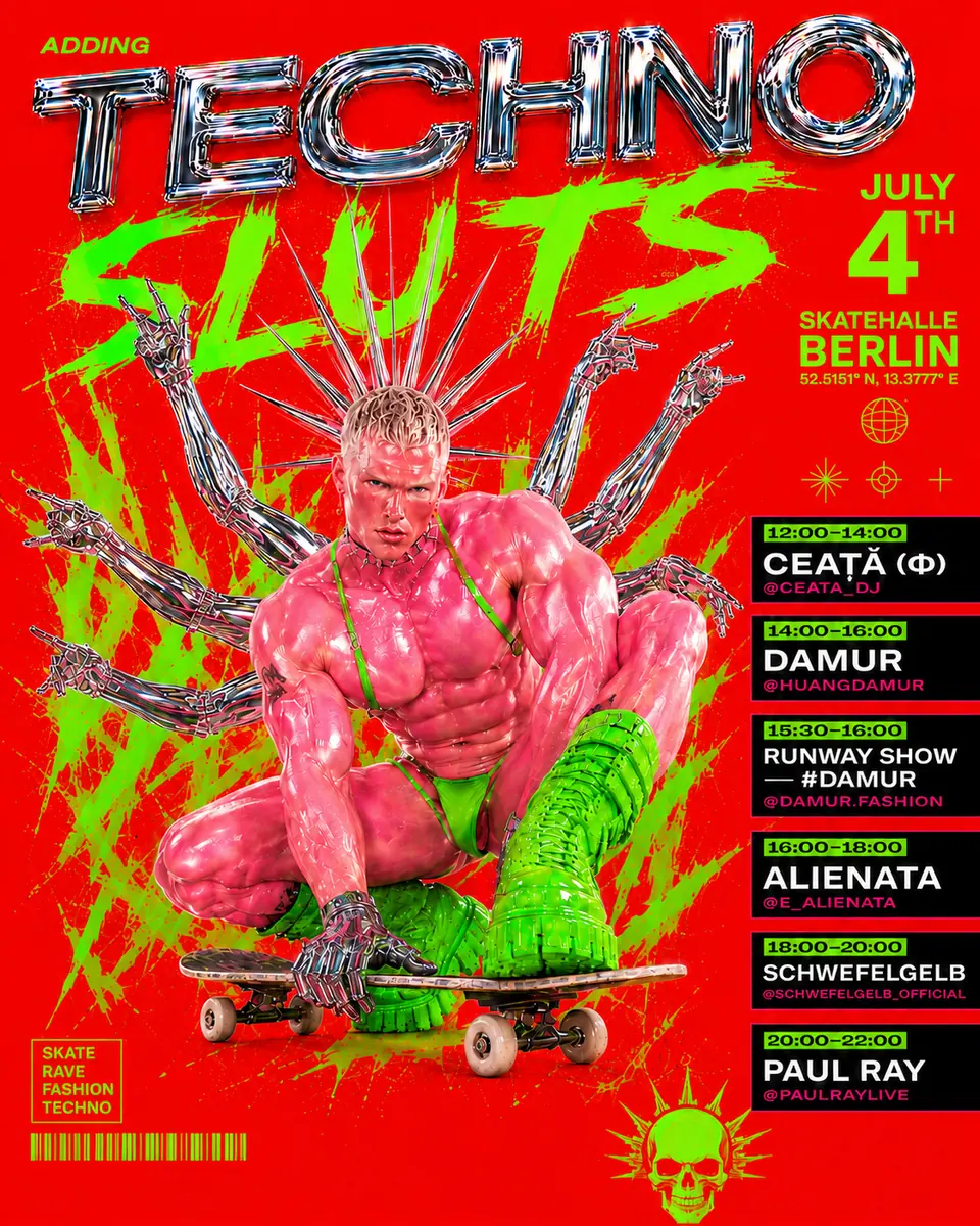 TECHNO SLUTs - 10 HRS Skatehalle Day Rave — Skatehalle Berlin, Berlin