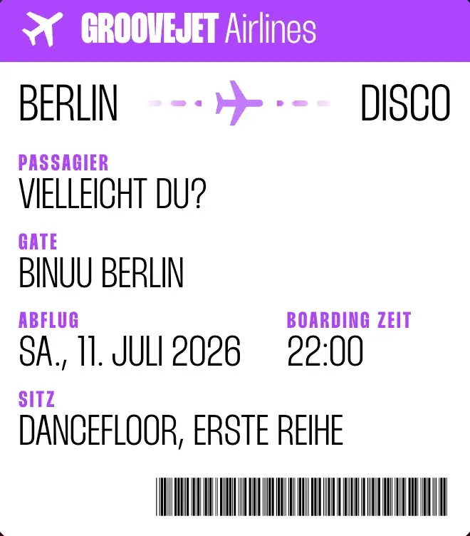 GROOVEJET BERLIN — Bi Nuu, Berlin