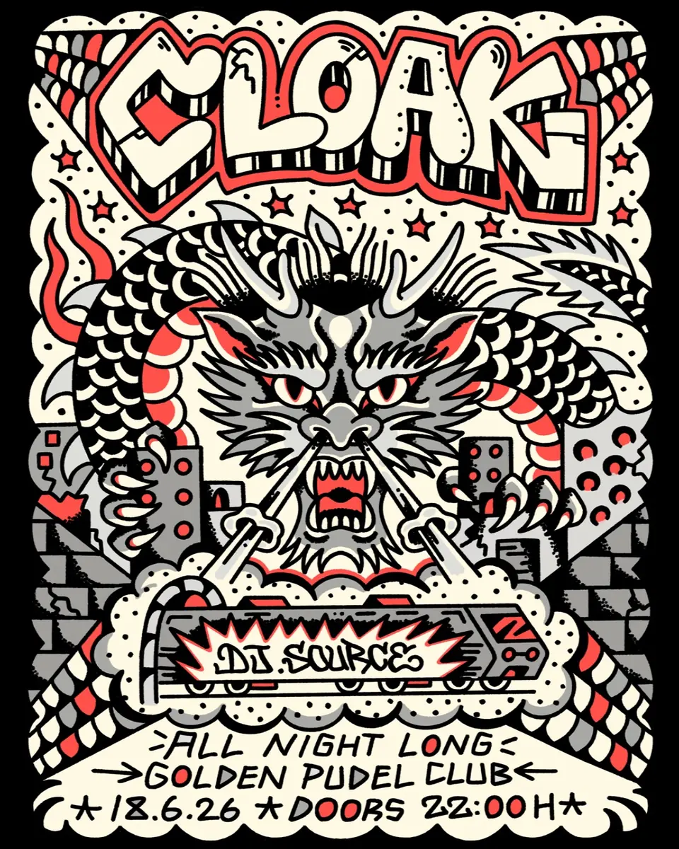 CLOAK / DJ SOURCE - ALL NIGHT LONG — Golden Pudel Club, Hamburg
