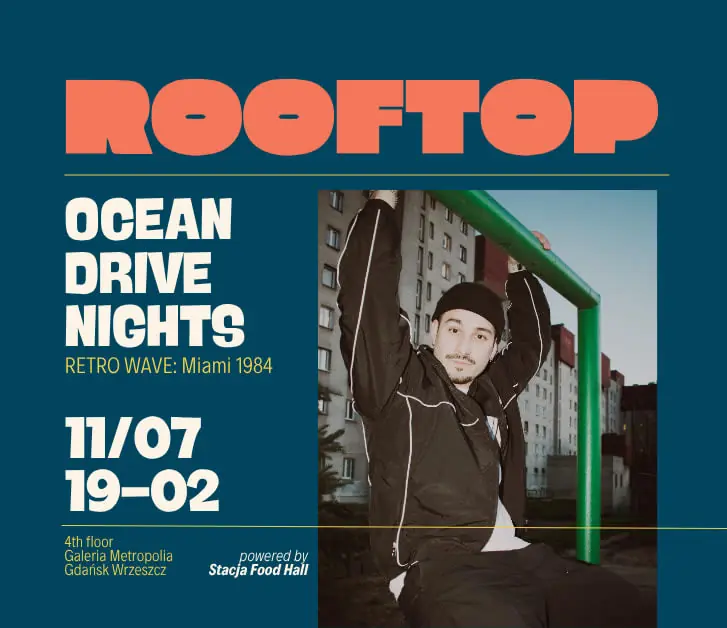 OCEAN DRIVE NIGHTS - RETRO WAVE: Miami 1984 | Kuxon — Rooftop bar 'n' fun, Gdańsk