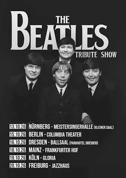 The Beatles Tribute Show v Německu 2026 — Parkhotel Ballsaal, Drážďany