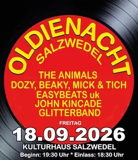 OLDIENACHT Salzwedel - Animals, John Kincade and more — Kulturhaus Salzwedel, Hansestadt Salzwedel