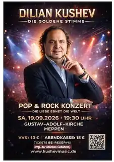 Диліан Кушев - Pop & Rock концерт "Die Liebe ebnet die Welt" - Album-Tour 2026 "Die Liebe ebnet die Welt"