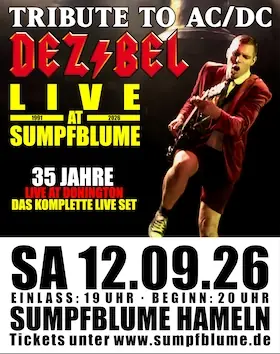 DEZIBEL - Tribute to AC/DC - Monsters of Rock 1991 - Live on Stage! — Sumpfblume Kultur- & Kommunikationszentrum, Hameln