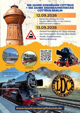 160 Years of the Cottbus - Berlin Railway Line! - Anniversary Steam Train! — Hauptbahnhof Cottbus, Cottbus