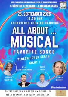 All About Musical - Favorit Songs - mit Roberta Valentini, Sabrina Seibert, Kevin Tarte, Milan van Waardenburg
