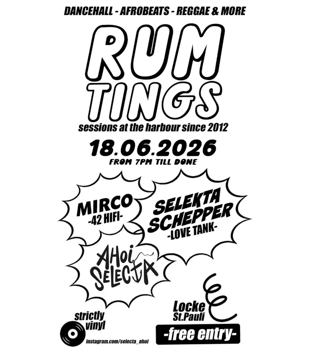 Rum Tings with Mirco (42 Hifi), Selekta Schepper (Love Tank) & Ahoy Selecta — Locke, Hamburg