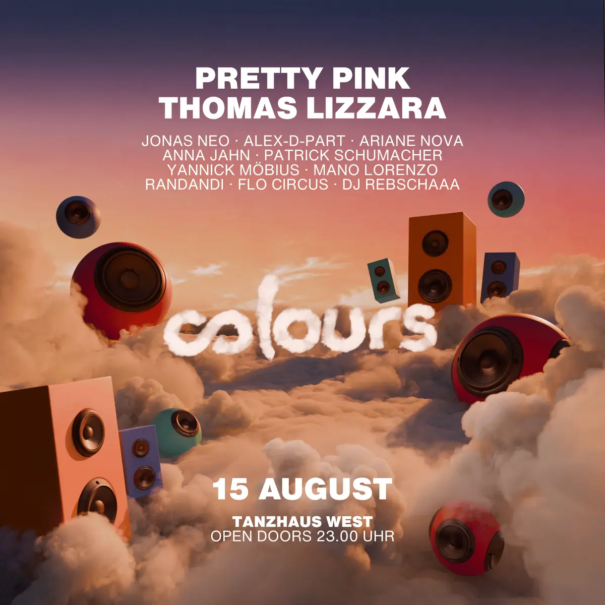 COLOURS mit Pretty Pink, Thomas Lizzara und vielen mehr — Tanzhaus West, Frankfurt