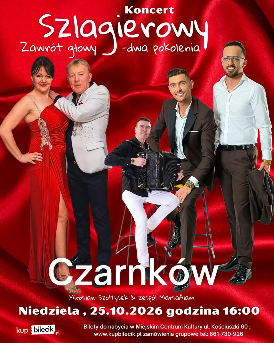 Koncert Szlagierowy Zawrót Głowy - dwa pokolenia. — Kino Światowid - Czarnków, Czarnków