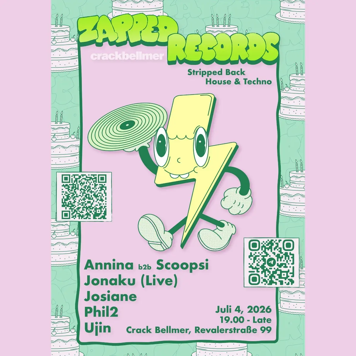 Zapped Records Jonaku Birthday Special — Crack Bellmer, Berlin