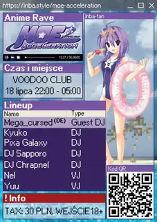 Moe Acceleration | Anime Rave – Mega Cursed [DE] , Kyuko, DJ Sapporo, Pixa Galaxy, DJ Chrapnel + vis
