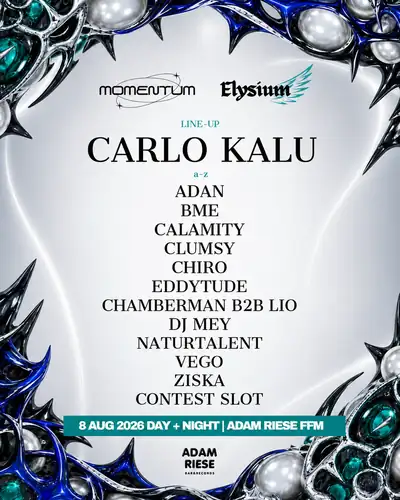 Elysium x Momentum. Day & Night with Outdoor + Indoor (Trance & Hard Techno)