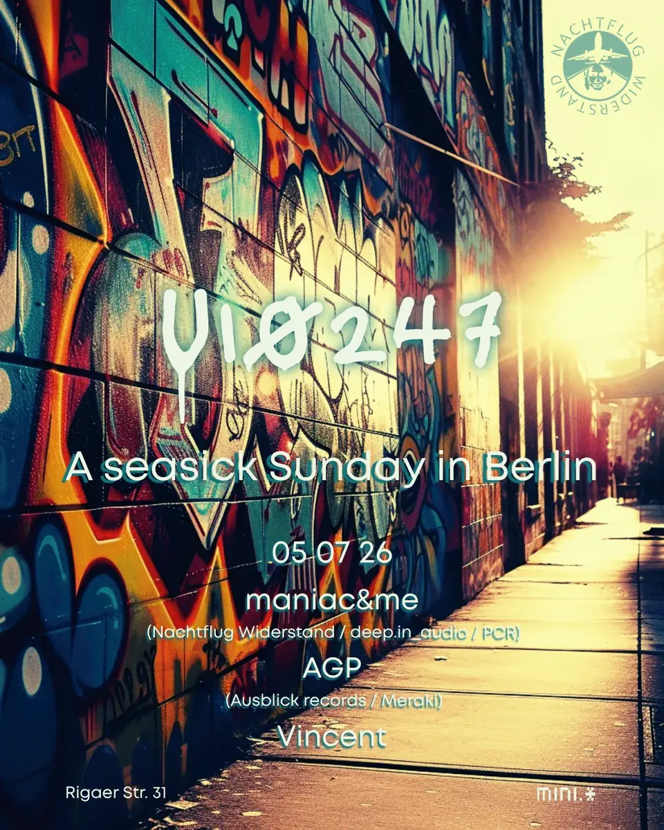 U10247: A seasick Sunday in Berlin (feat. maniac&me, AGP and Vincent) — Minimal Bar, Berlin