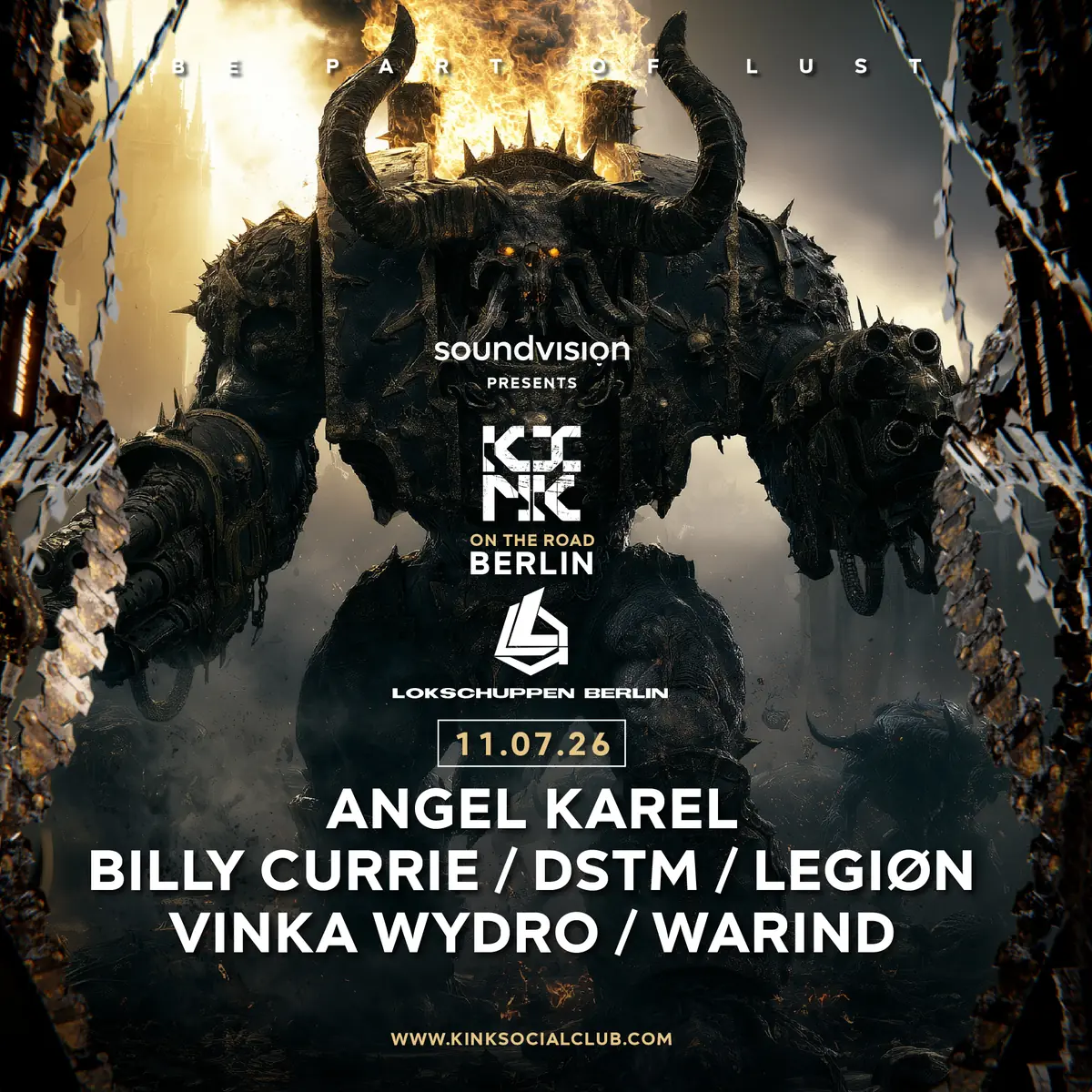 Soundvision PRESENTS KINK x TUTU with Angel Karel, Dstm, WarinD, LEGION, VINKA WYDRO + more — Lokschuppen Berlin, Berlin