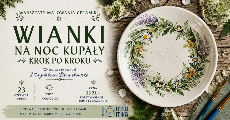 Венки на ночь Купалы шаг за шагом — MaluMika, Вроцлав
