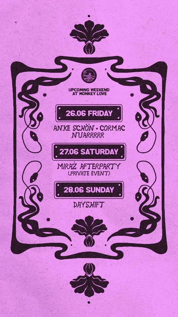 MONKEY LOVE x PURPLE SUMMER TOUR // Cormac (UK) — MONKEY LOVE, Warszawa