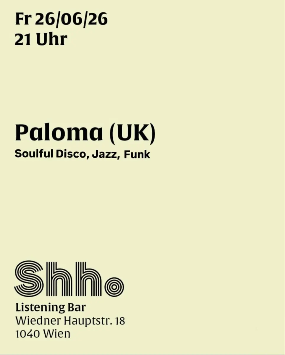 Paloma im Shh. Listening Bar Wien — Ssh Listening Bar, Wien