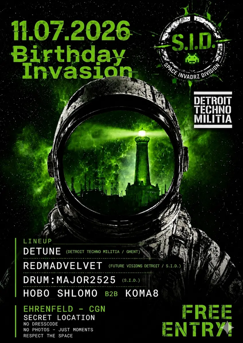 Space Invadrz Division meets Detroit Techno Militia — Kolín nad Rýnem