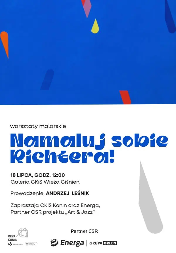Namaluj si Richtera! | Dílny — Věž tlaků. Galerie Kulturního a uměleckého centra v Konině, Konin