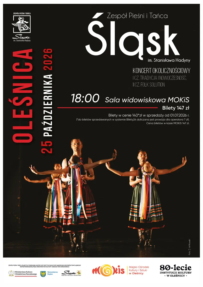 Koncert Folk Solution - Soubor písní a tanců Śląsk jménem Stanisława Hadyny — Miejski Ośrodek Kultury i Sztuki w Oleśnicy, Oleśnica