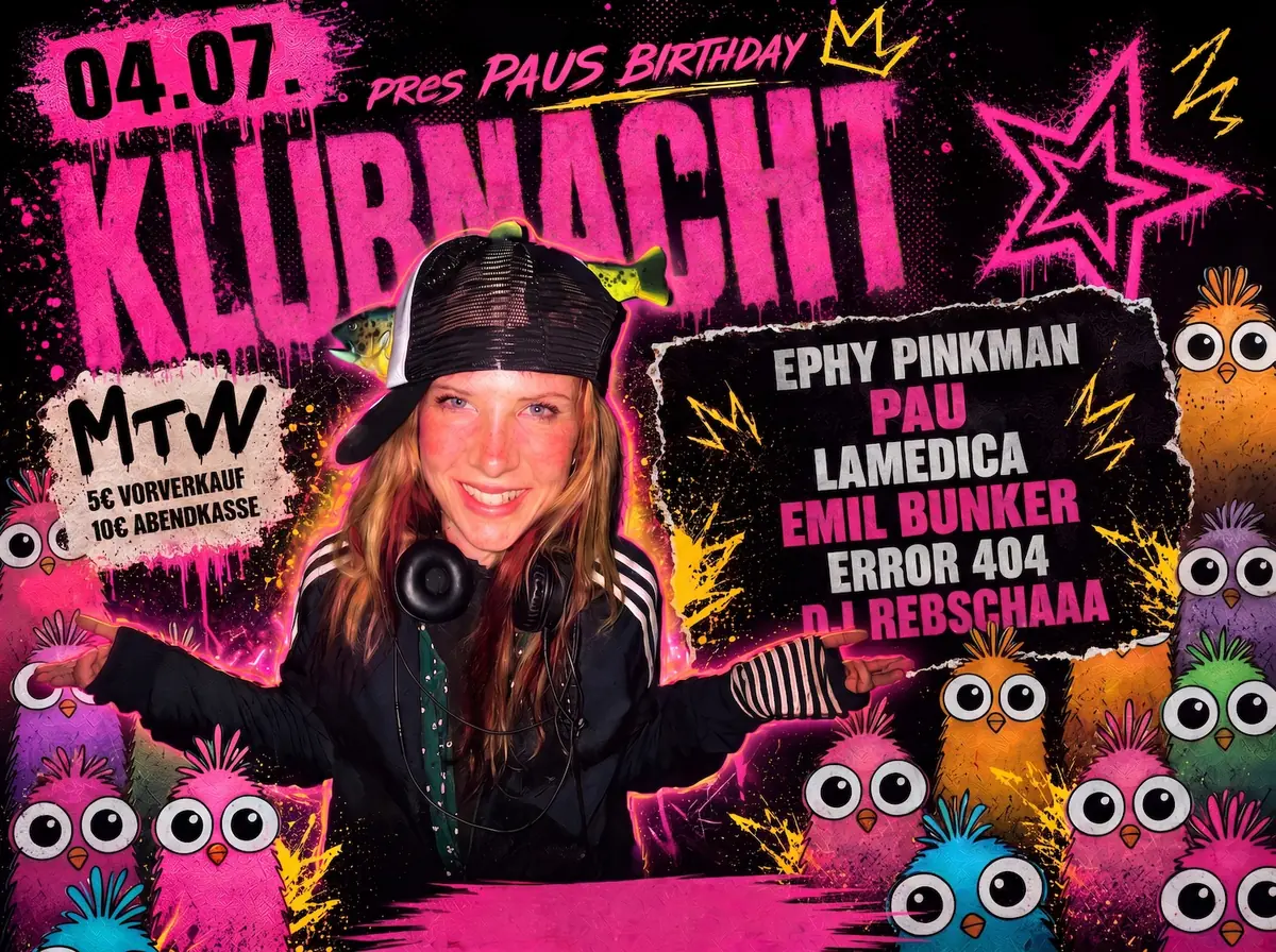 KLUBNACHT pres. Pau's Birthday — MTW, Франкфурт-на-Майні