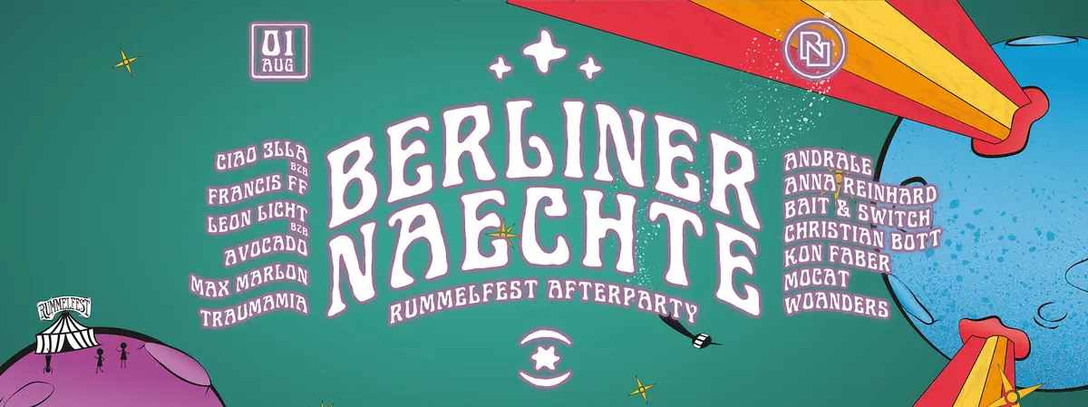 BERLINER NAECHTE x Rummelfest Afterparty — Tanzhaus West, Frankfurt nad Mohanem