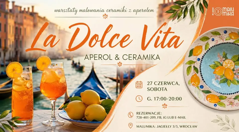 LA DOLCE VITA - Ceramic Painting Workshops with Aperol — MaluMika, Wrocław