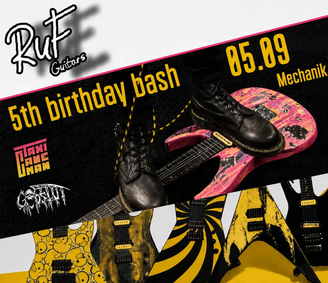 RUF guitars Geburtstag | 05.09.26 | TAXI CAVEMAN, GODSLUT — Klub MECHanik, Warschau