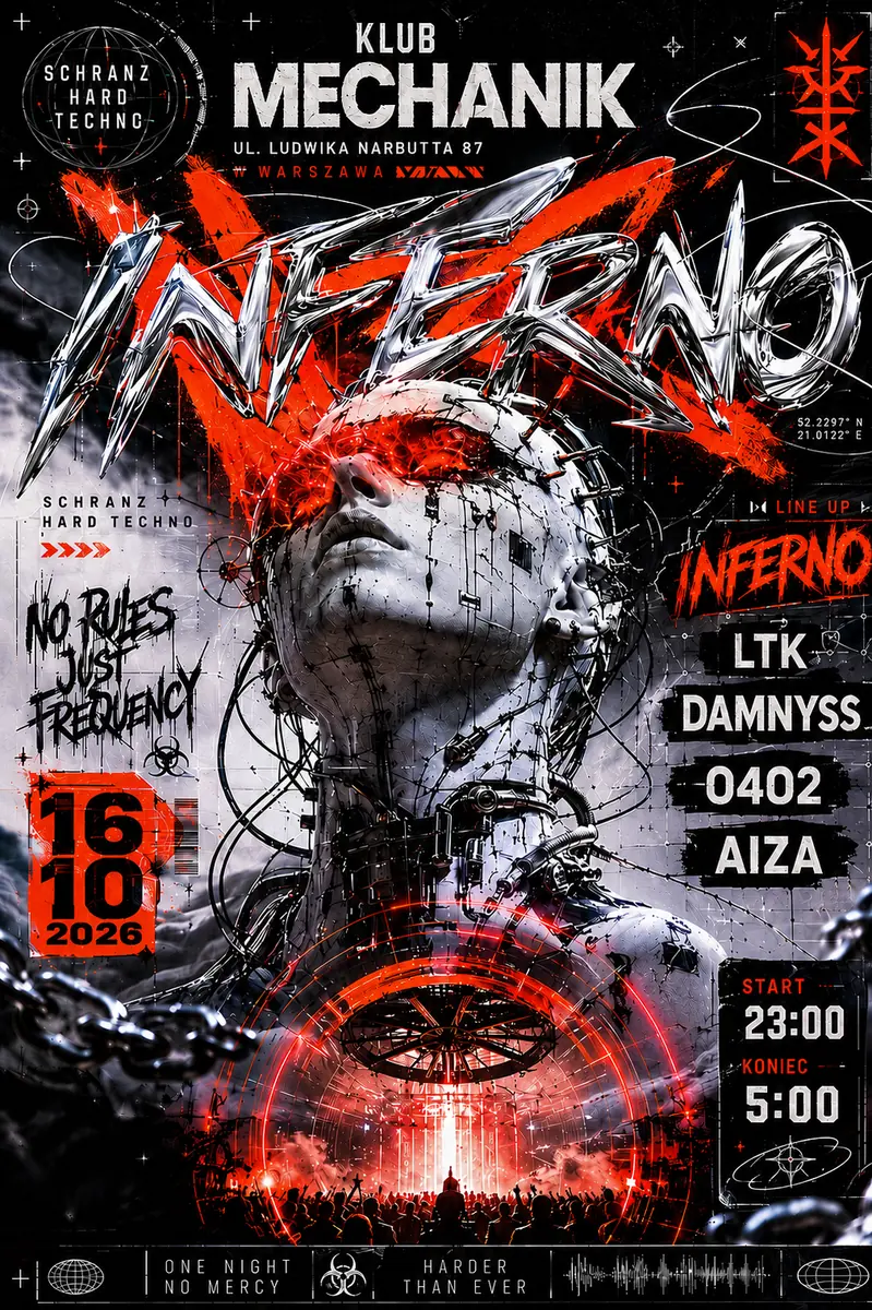 HARD NIGHT WARSAW: Inferno — Klub MECHanik, Varšava