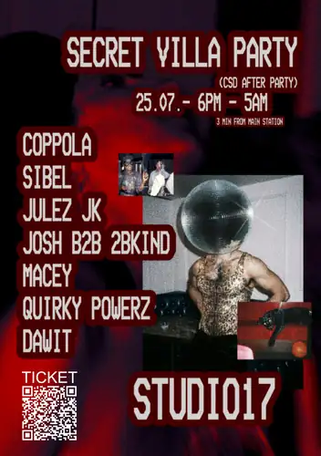 STUDIO17 pres. SECRET VILLA PARTY (CSD AFTER)