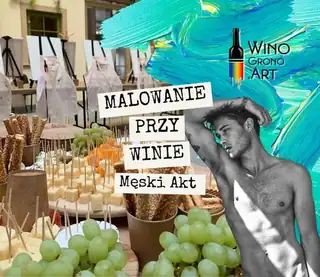 MALE NUDE - PAINTING WITH WINE IN WARSAW!