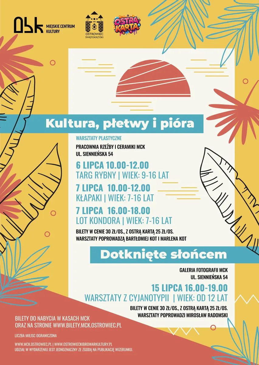 LOT KONDORA - WARSZTATY — Miejskie Centrum Kultury w Ostrowcu Świętokrzyskim, Ostrowiec Świętokrzyski