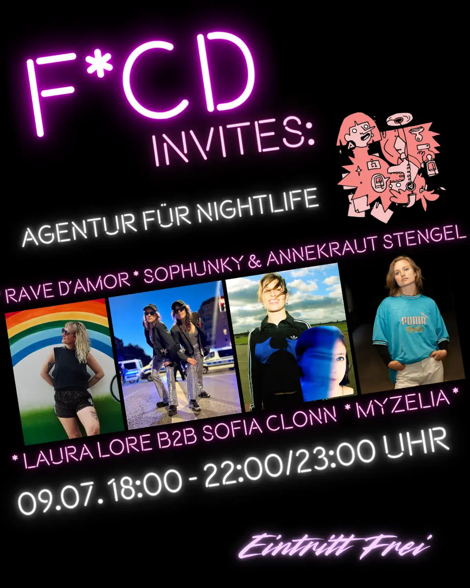 ://Sektgarten: FLINTA* CLUB DECK zve AGENTUR FÜR NIGHTLIFE — ://about blank, Berlín