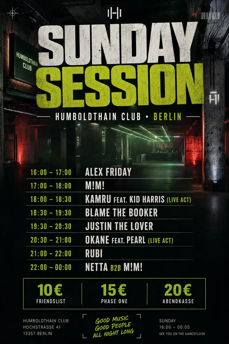 SUNDAY SESSION — Humboldthain Club, Berlin