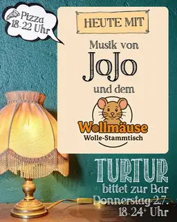 Turtur bittet zur Bar & Wollmäuse Stammtisch