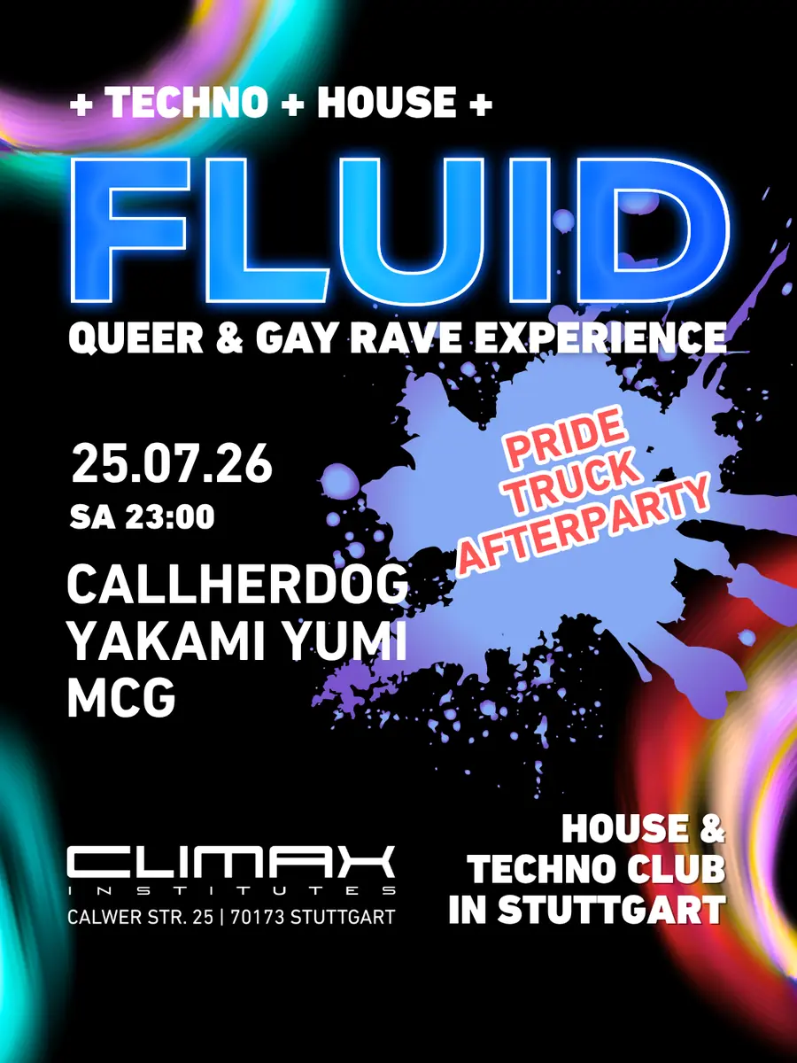 PRIDE TRUCK AFTERPARTY — Climax-Institutes, Stuttgart