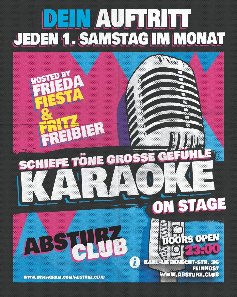 Schiefe Töne, Große Gefühle - KARAOKE PARTY — Absturz, Leipzig