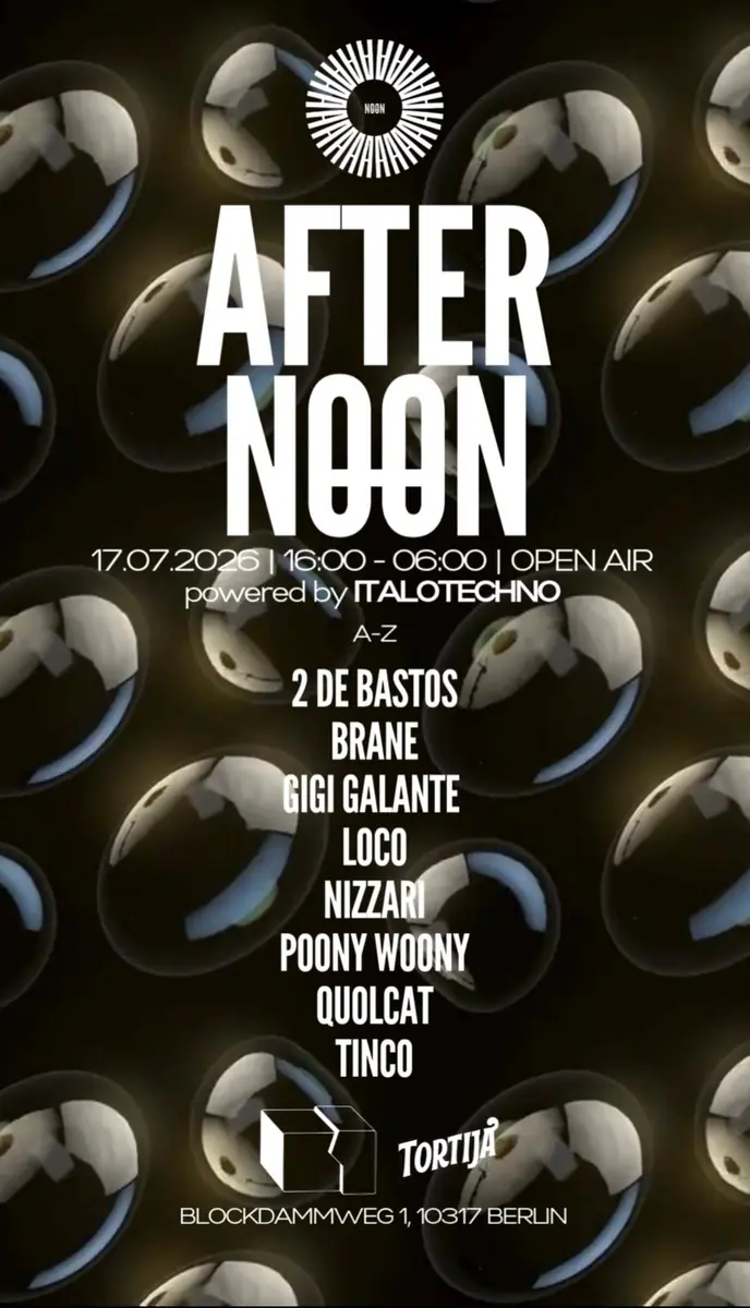 AfterNOON OPEN AIR POWERED BY ITALOTECHNO — Block1, Berlín