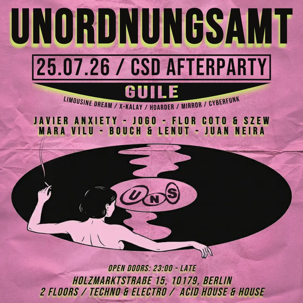 UNORDNUNGSAMT - CSD AFTERPARTY — Fitzroy, Берлин