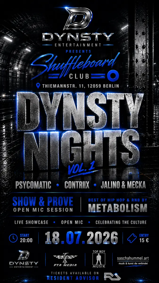 Dynsty Nights Vol. 1 у Shuffleboard Berlin — TBA - Shuffleboard Club Berlin, Берлін