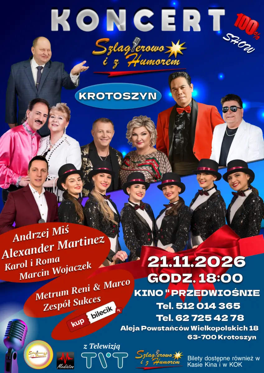 Koncert Śląskich Gwiazd 'Szlagierowo i z Humorem' — Sala Duża, Krotoszyn