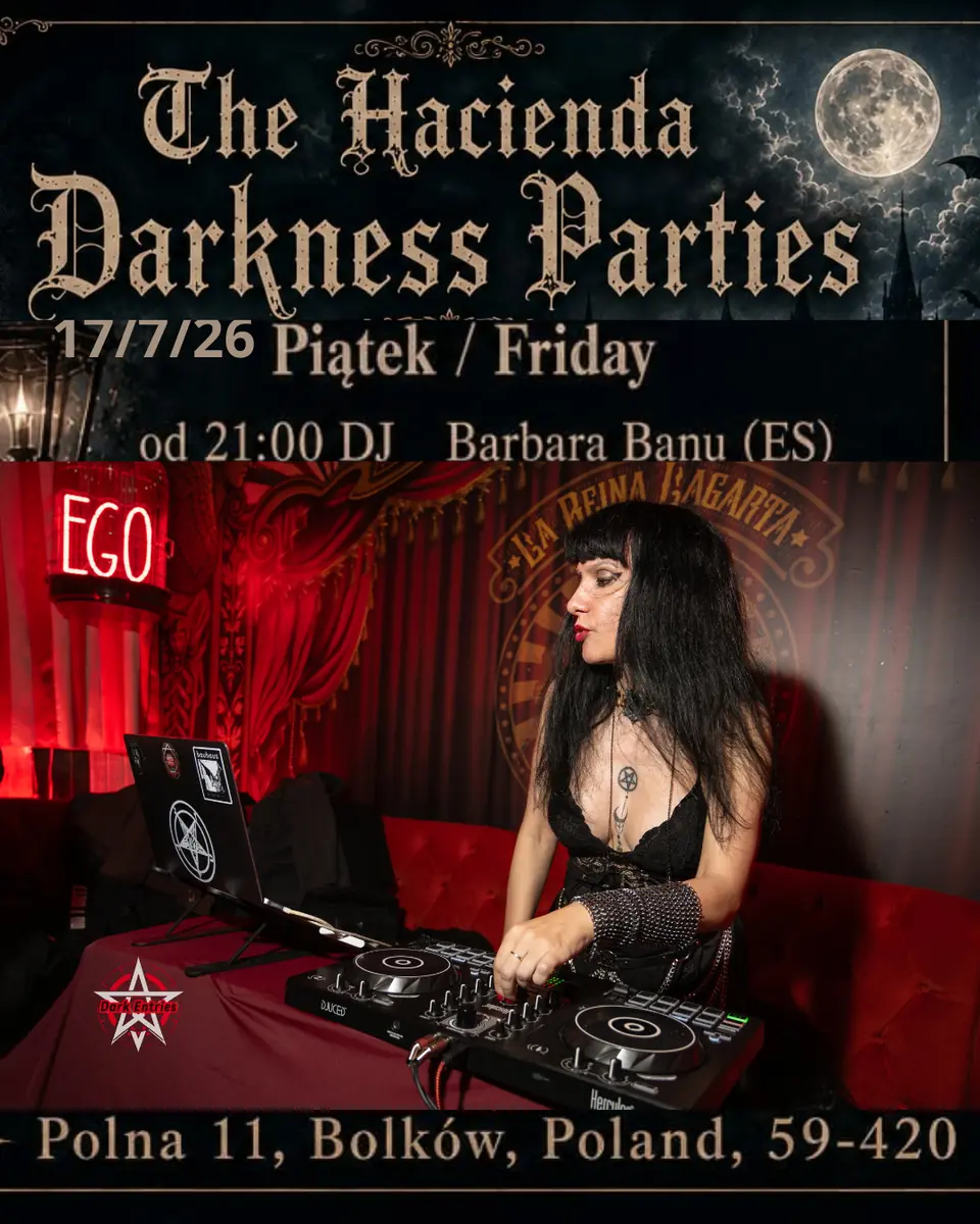 Barbara Banu DJ at DARKNESS SESSION Hacjenda Poland — Hacjenda, Vratislav