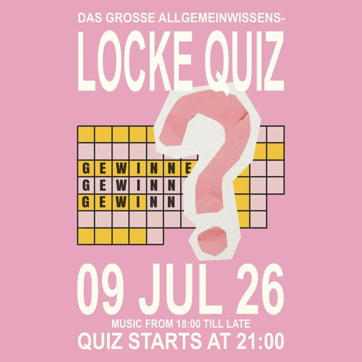 Locke Quiz with UNZHA, TTX, Carluschka, Selin & TANA — Locke, Hamburg