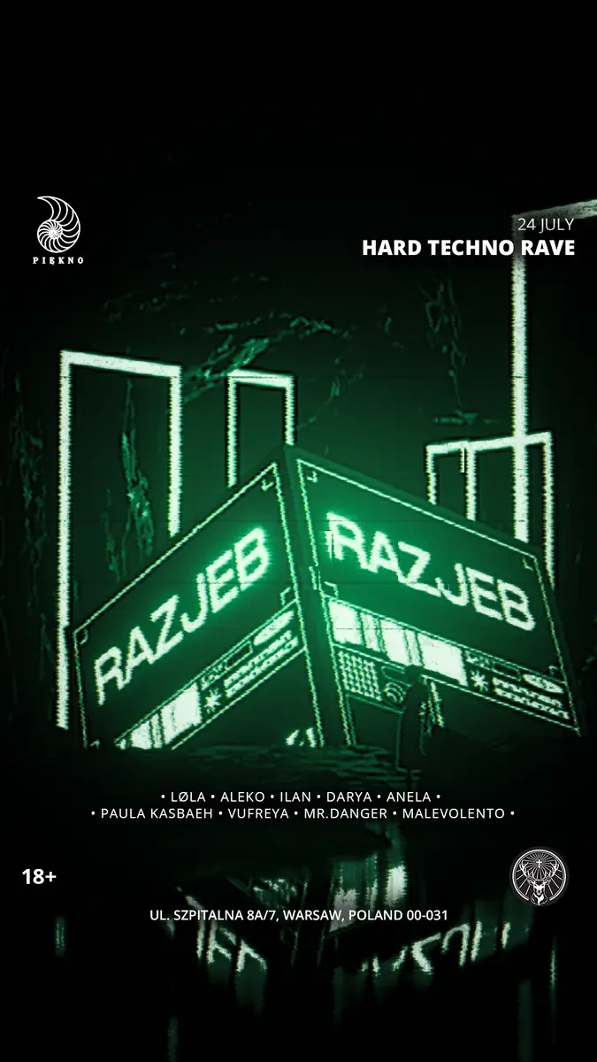 HARD TECHNO RAVE WARSAW, RAZJEB — Piękno, Varšava