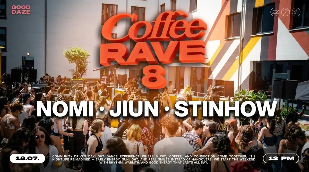 COFFEE RAVE 8 - Tanec, Espresso a Energie Dne — The Social Hub Berlin, Berlín