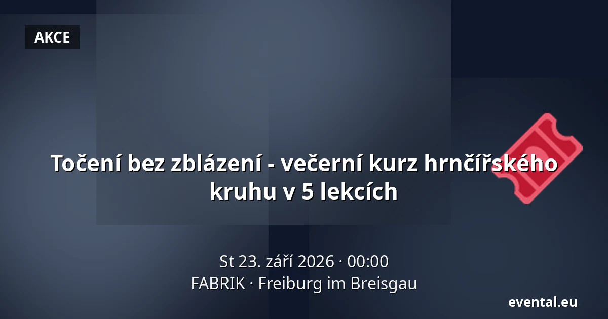 Točení bez zblázení - večerní kurz hrnčířského kruhu v 5 lekcích — FABRIK, Freiburg im Breisgau