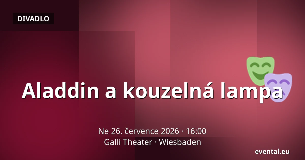 Aladdin a kouzelná lampa — Galli Theater, Wiesbaden