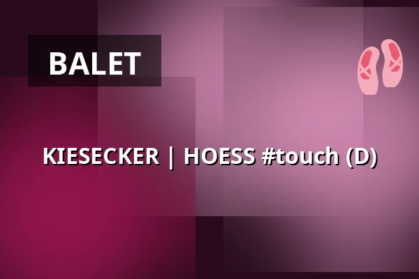 KIESECKER | HOESS  #touch   (D) — Zentrum für Kunst und Medien (ZKM), Karlsruhe